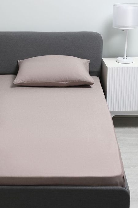 Простыня хлопковая натяжная Melange Mokko 21maison 2992₽