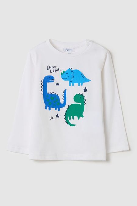 Лонгслив хлопковый с принтом Fagottino 360₽