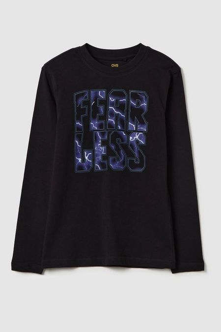 Лонгслив хлопковый с принтом OVS 622₽