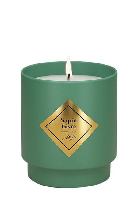 Аромасвеча с позолоченным браслетом с красными бусинами Заснеженная Пихта My Jolie Candle