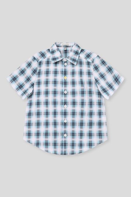 Рубашка хлопковая с коротким рукавом в клетку Choupette 1987₽