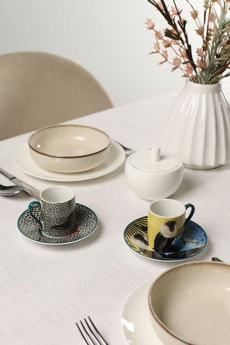 Набор из 2 кофейных пар фарфоровых с принтом Sarah Arnett Kitchen Craft 2302₽