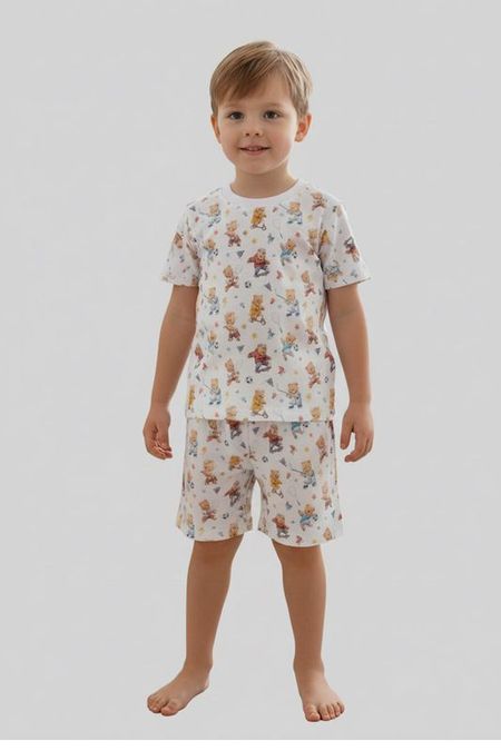 Пижама хлопковая с принтом Aspaya 1717₽