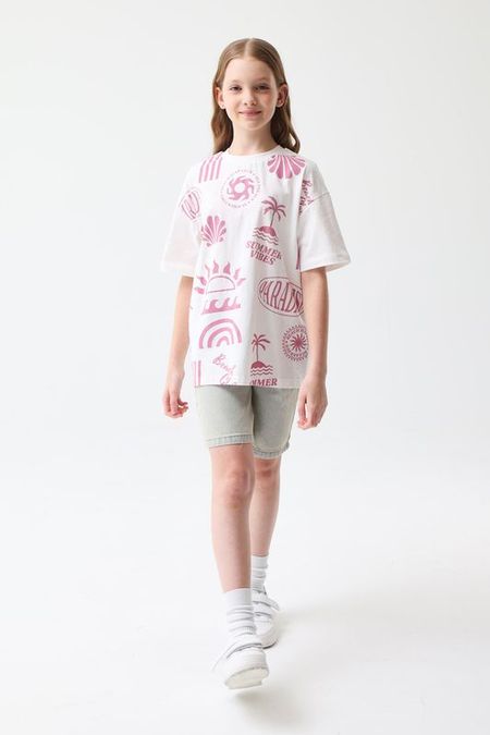 Футболка хлопковая с принтом Smena 607₽