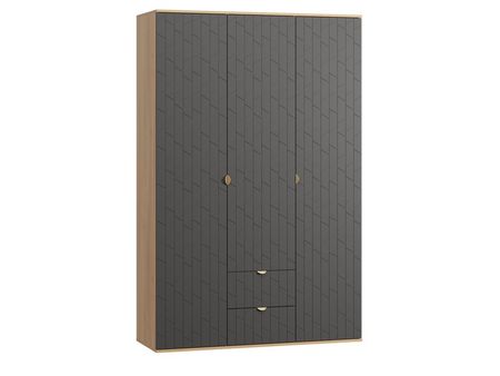 Распашной шкаф divanru Монблан-3 Angle Grafit Oak 49990₽