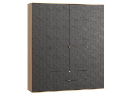 Распашной шкаф divanru Монблан-4 Fancy Grafit Oak 69990₽