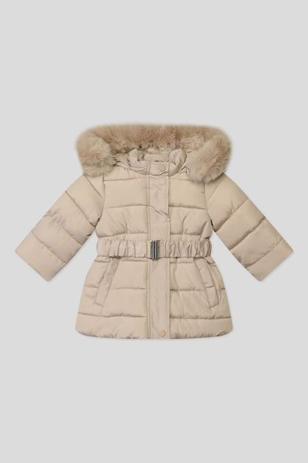 Утепленная куртка с меховой отделкой и поясом Fagottino 1970₽