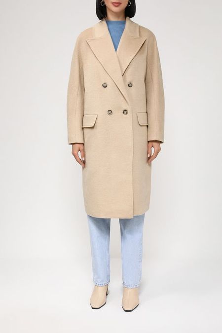 Пальто прямого кроя с добавлением шерсти SABRINA SCALA