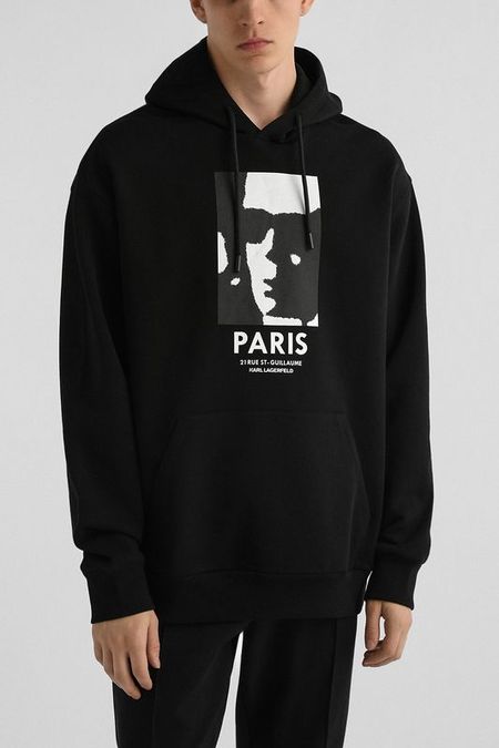 Худи хлопковое с принтом Karl Lagerfeld 21742₽