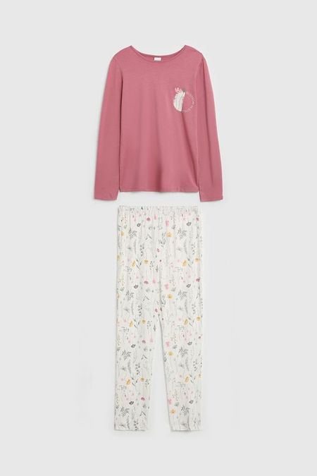 Пижама хлопковая с принтом Sanetta 4717₽