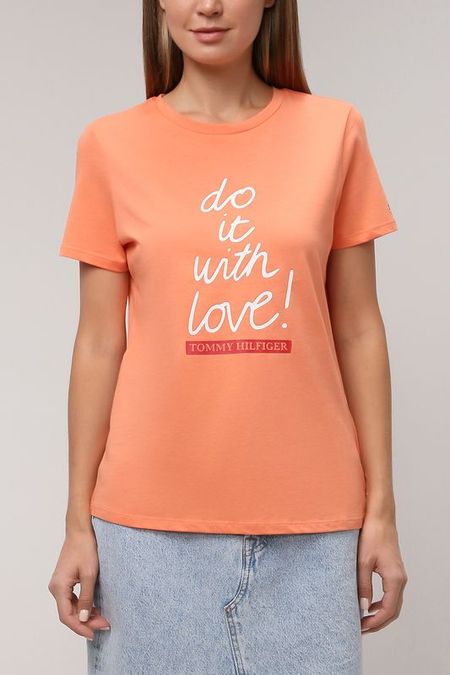 Футболка из органического хлопка с принтом Tommy Hilfiger 1522₽
