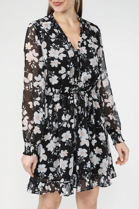 Платье с поясом на кулиске с цветочным принтом Guess 6170₽