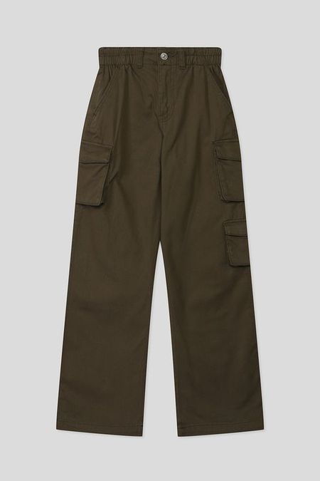 Хлопковые брюки широкого кроя с карманами OVS 982₽