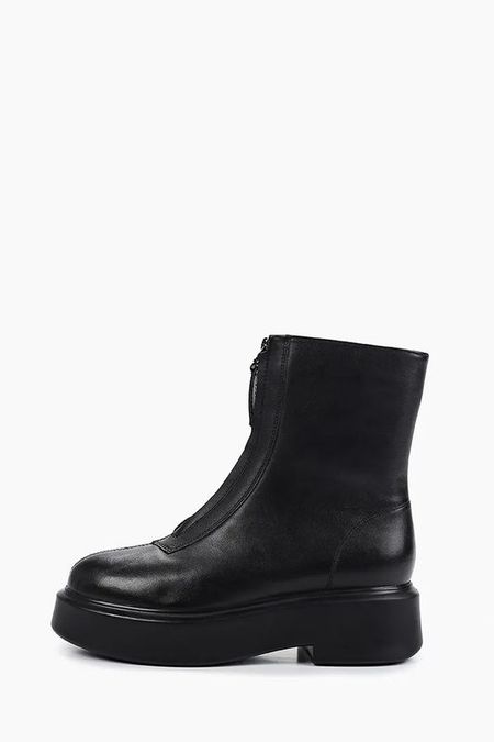 Ботинки кожаные на молнии Abricot