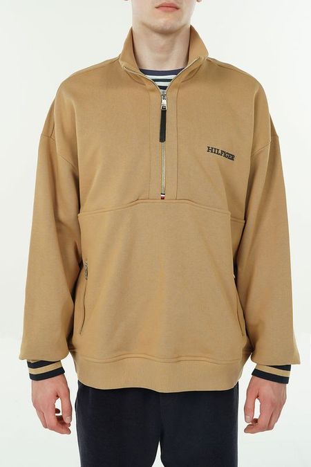 Толстовка хлопковая с воротником на молнии Tommy Hilfiger 6292₽