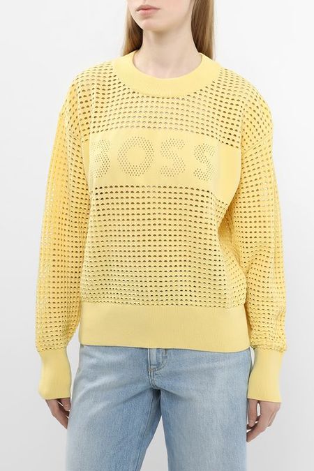 Свитер ажурной вязки с логотипом BOSS 14325₽