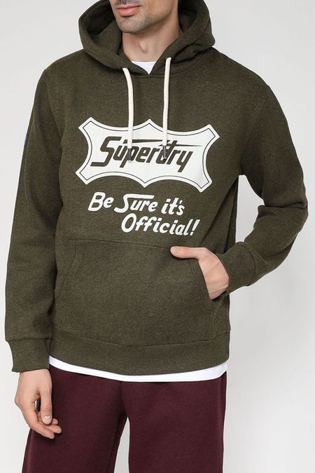 Однотонное худи с принтом Superdry 3170₽