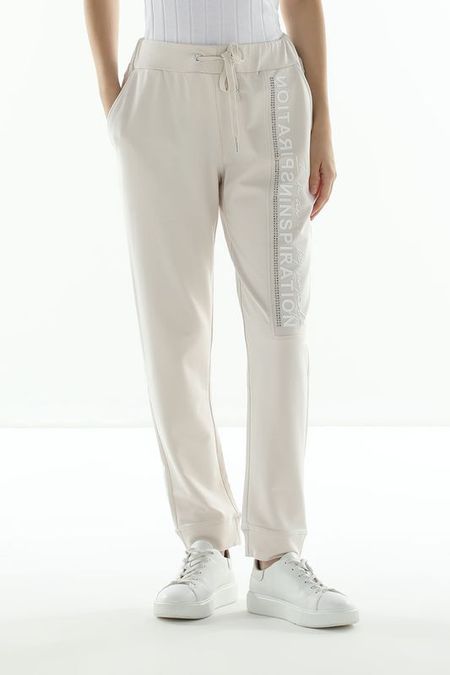 Брюки из смесового хлопка на кулиске Monari