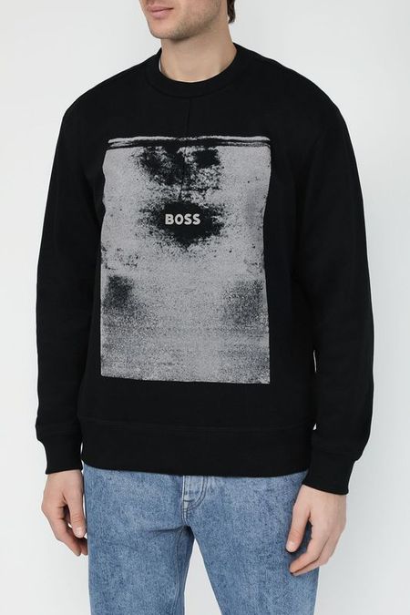 Свитшот хлопковый с принтом BOSS 7590₽