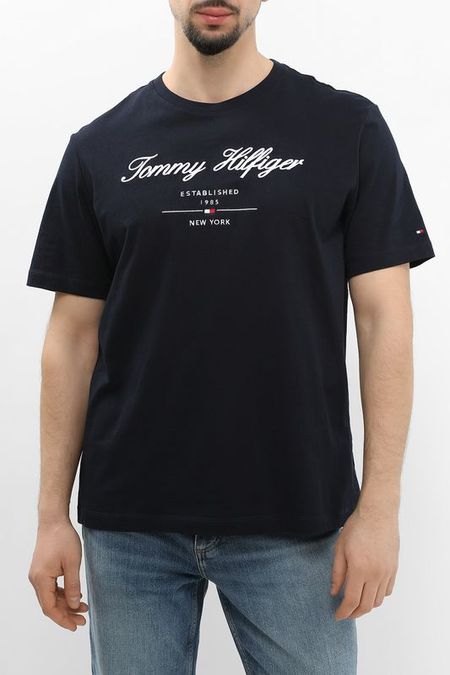 Футболка хлопковая с логотипом Tommy Hilfiger 4087₽