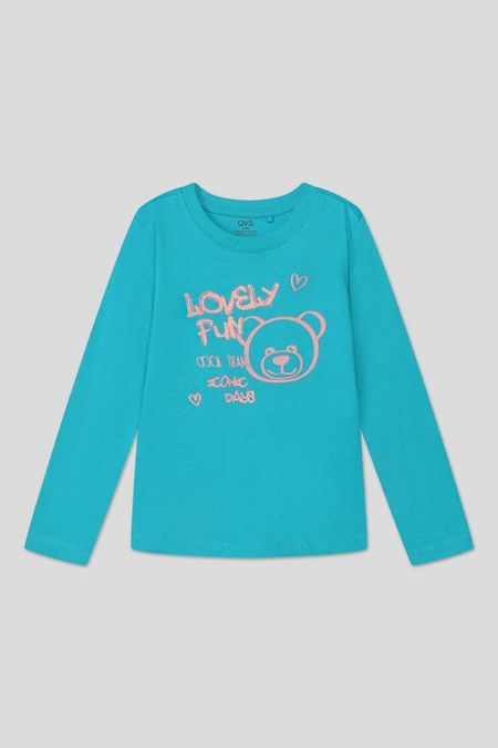 Хлопковый лонгслив с принтом OVS 405₽