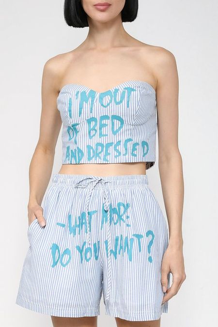 Топ в полоску с принтом Guess 2332₽