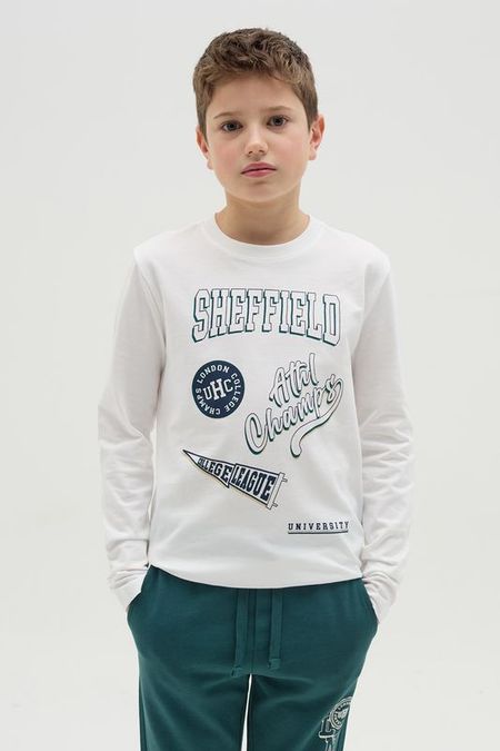 Лонгслив хлопковый с принтом OVS 622₽