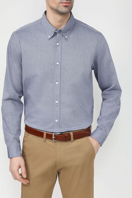 Хлопковая рубашка с воротником на пуговицах BOSS 3892₽