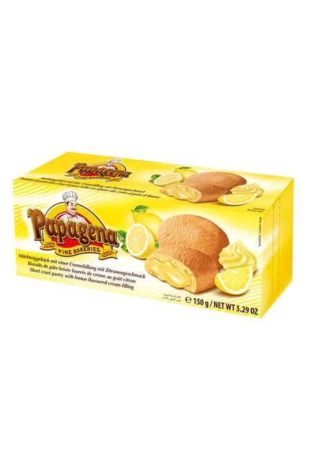 Песочное печенье с начинкой с ароматом лимона PAPAGENA