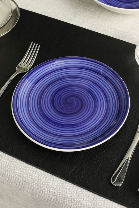 Тарелка десертная из керамики Blue Spirale COINCASA 667₽