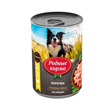 Родные корма влажный корм для собак фарш из курочки по-елецки в консервах - 410 г 9 шт 1125₽