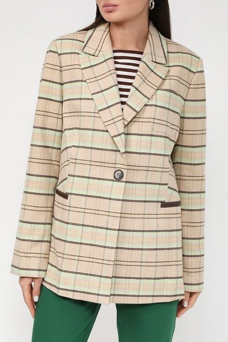 Однобортный пиджак в клетку Perspective 4695₽