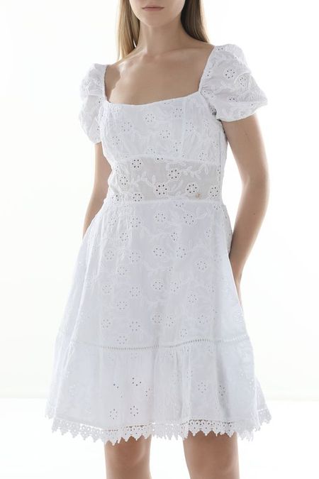 Платье хлопковое с рукавами фонариками Guess 5032₽