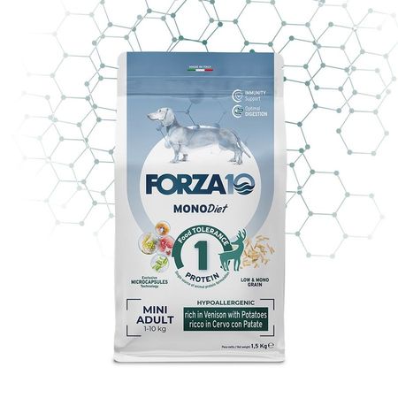 Forza10 Mini Diet сухой корм для собак мелких пород сухой корм для склонных к пищевой аллергии с олениной и картофелем - 15 кг 1574₽