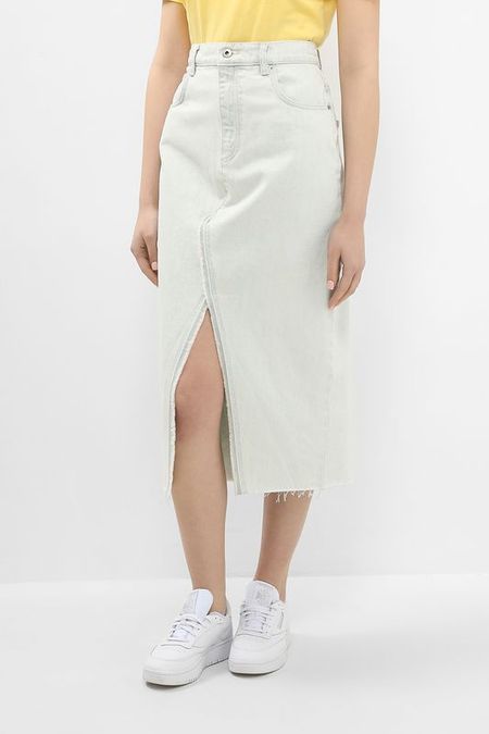 Юбка джинсовая с разрезом и необработанным краем HUGO BLUE 7867₽