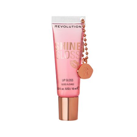 Блеск для губ REVOLUTION SHINE GLOSS с брелоком ультраглянцевый тон Pink marshmallow