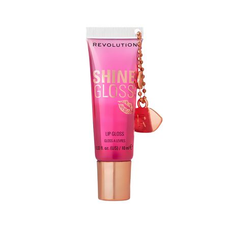 Блеск для губ REVOLUTION SHINE GLOSS с брелоком ультраглянцевый тон Raspberry ripple