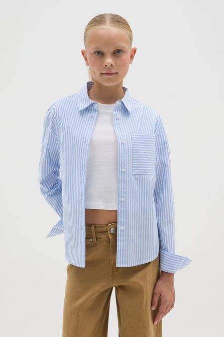 Рубашка хлопковая в полоску OVS 2542₽