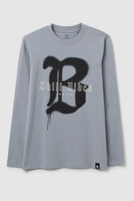 Лонгслив хлопковый с принтом OVS 967₽