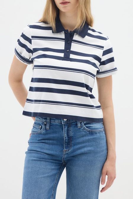 Поло хлопковое в полоску OVS 1942₽