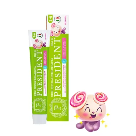 Зубная паста President President Леденец 3-6 лет 70 г 300₽