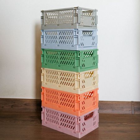 Пластиковые складные боксы 25х15 см разные цвета 550₽