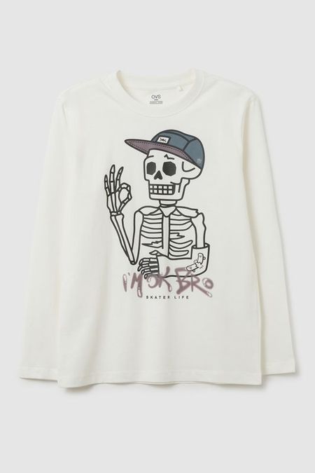 Лонгслив хлопковый с принтом OVS 892₽