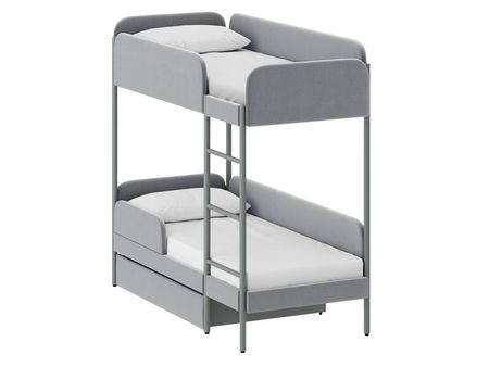 Кровать двухъярусная divanru Эльви 80 Textile Silver 69990₽