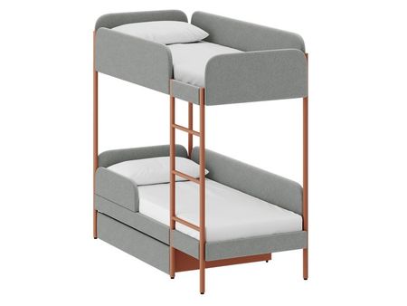 Кровать двухъярусная divanru Эльви 80 Textile Grey Terra 74990₽