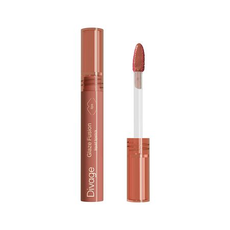 Помада для губ DIVAGE GLAZE FUSION жидкая стойкая глянцевая тон 02 Hazelnut