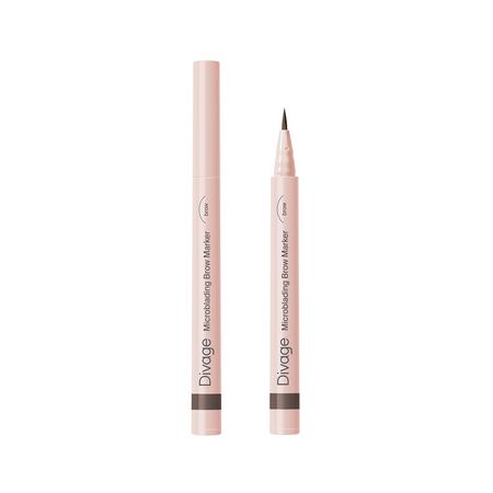 Маркер для бровей DIVAGE MICROBLADING BROW MARKER стойкий тон 03 Темно-коричневый