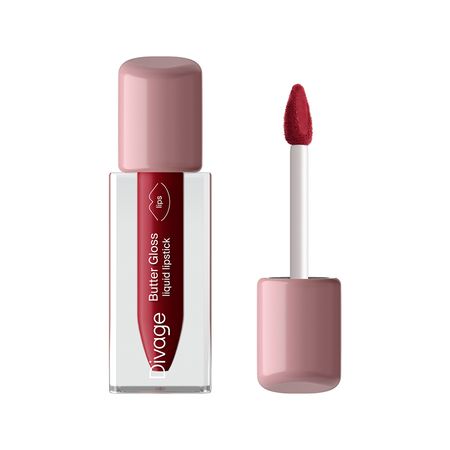 Помада для губ DIVAGE BUTTER GLOSS жидкая глянцевая тон 08 Lacquer red
