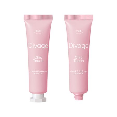 Тинт для губ и щек DIVAGE CHIC TOUCH мультифункциональный кремовый тон 01 Холодный розовый
