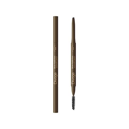 Карандаш для бровей DIVAGE BROW ADDICTION автоматический тон 04 Темно-коричневый